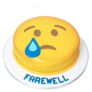 Sad emoji cake