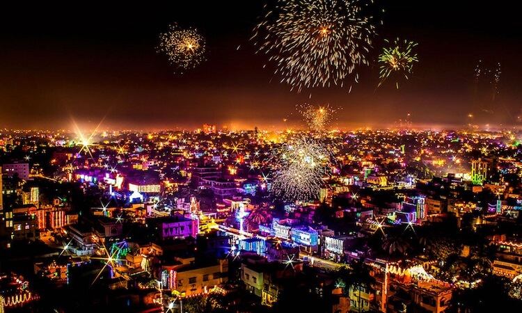 Goa Cities In India During The Festival Of Diwali