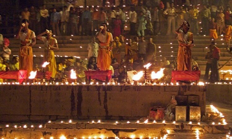 Varanasi Cities In India During The Festival Of Diwali