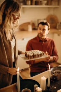 Gingerbread and Fondant snow cake